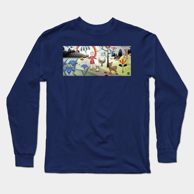 Happy Land Long Sleeve T-Shirt by ink choi design